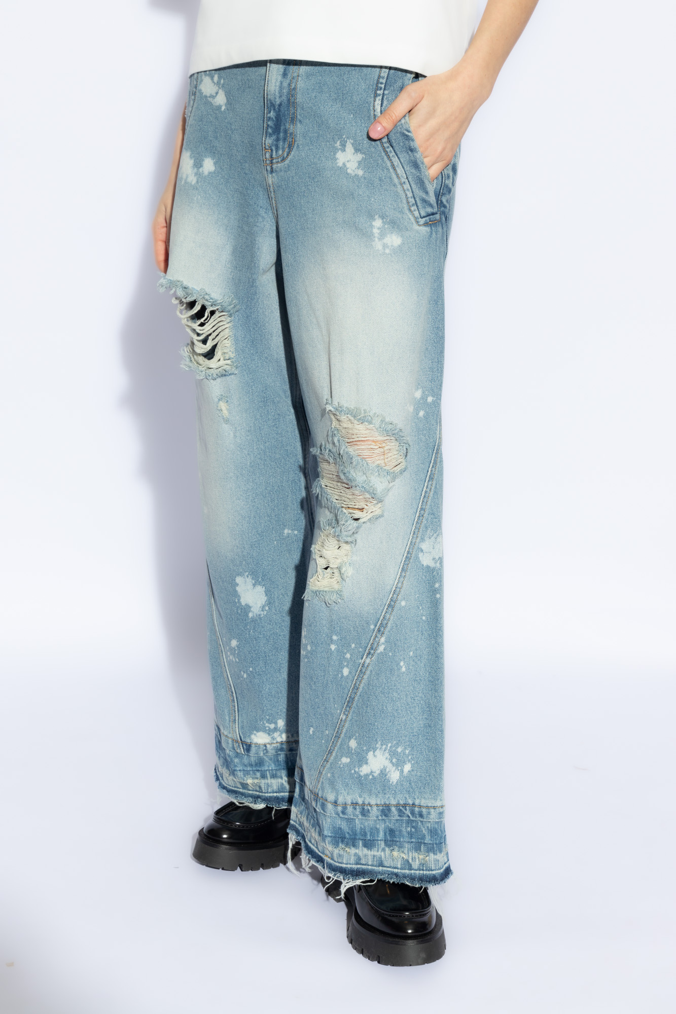 Blue Distressed jeans Ader Error - I live the dress